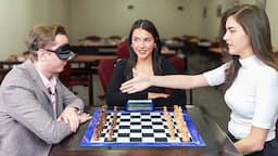 Grandmaster Beats 2 Women Blindfolded