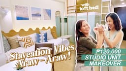 Extreme Condo Makeover for Family of 3!🏖️ Staycation Vibes with Loft bed for ₱120,000⭐// by Elle Uy