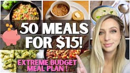 50 Meals for $15 | Extreme Budget Meal Plan | How to Beat Inflation