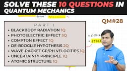 Problem Solving in QM - Part I (Quick Revision for Competitive Exams)