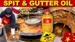 CHINESE GUTTER OIL TAKING OUT FROM THE SEWER CAUGHT ON CAMERA WATCH OUT! #gutter oil #dangerousfood