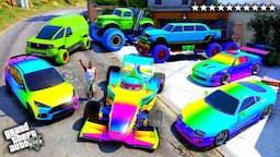 GTA 5 - Stealing Luxury Rainbow SuperCars with Franklin! in GTA V