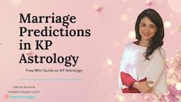 Marriage predictions in KP Astrology (KP Astrology Lessons in English)