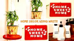 Easy Home Decor DIY Using Waste Material ||DIY Hanging Planter ||