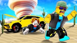 USING NOOB CAR TO ESCAPE MINECRAFT DESERT IN ROBLOX