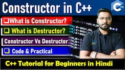 constructor and destructor in c++ | constructor vs destructor | C++ Free Course