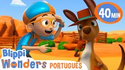 Blippi Encontra um Canguru! | Blippi Brasil | Desenhos Animados Educativos