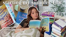 starting my summer TBR! *chatty reading vlog, 7 books - romance, lit fic, + thrillers*