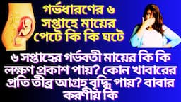 গর্ভধারণের ৬ সপ্তাহে মায়ের পেটে কি কি ঘটে? মায়ের কি কি লক্ষণ দেখা দেয়? এ সময়ে বাবার করণীয় কি?