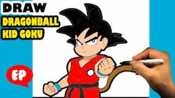 EASY How to Draw DRAGONBALL - Kid Goku