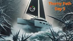 #241 Solo Sail - Thorny Path brakes the boat | Sailing Sisu Leopard 45 Catamaran Circumnavigating