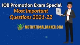 Important MCQ for Bank Promotion Exam - bank promotion recalled questions 2021- IOB