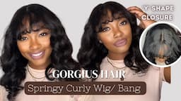 The Wig You’ll Need for 2023‼️ | Ft. Gorgius Hair | Springy Curly Wig w/ Bang | Tiasia Cockrell