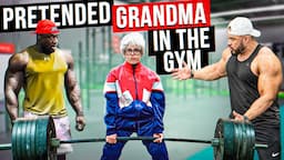 CRAZY GRANDMOTHER shocks PEOPLE in the gym Prank #1 | Aesthetics in Public