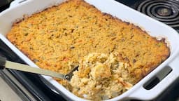 Grandma's SECRET CORNBREAD CHICKEN N' DRESSING Recipe! Soul Food Thanksgiving Side Dish