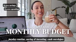 How I Budget For A New Month: cash budget, saving & investing, & what I spent | Monthly Money Reset