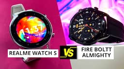 Realme Watch S vs Fire Boltt Almighty Full Comparison in Hindi | Best Smartwatch Under 5000?