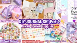 DIY Kawaii Journal Set 🌟 How to make Journal set #Kawaii #journal #journalsuppkies #craftersworld