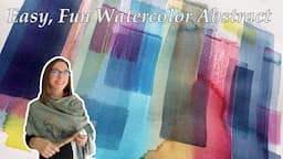 How to Paint an Easy, Fast Abstract Watercolor 4 Beginners Real Time step by step painting tutorial