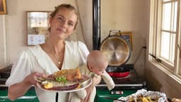 Making Lunch with Hannah - Homemade Grilled Cheese & Squash Soup with Baked Fish