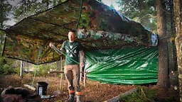 2 Night Camp in the Rain! Super Shelter on the Cheap.