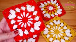 Crochet a pretty granny square 🌸 Easy tutorial