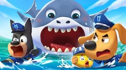 Go Away! Big Shark | Safety Cartoon | Police Cartoon | Sheriff Labrador | Kids Cartoon | BabyBus