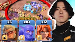 Klaus breaks HARD MODE with INSANE Bowler Druid Valkyrie army! Clash of Clans