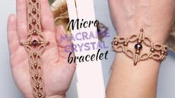 DIY fast and easy micro macrame bracelet with beads | Easy macrame bracelet tutorial