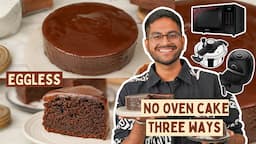 3 WAYS TO MAKE EGGLESS CHOCOLATE CAKE WITHOUT OVEN: MICROWAVE, COOKER, AND AIR FRYER #shorts