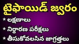 Typhoid Fever in Telugu (టైఫాయిడ్ లక్షణాలు)