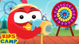 Burst The Balloon Game 🎈🔫 | Lucky Ducky Cartoon And Educational Videos By KidsCamp