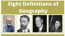 Eight Definitions of Geography | Varenius | Hartshorne | Hettner | Harvey | Haggett | Schaefer