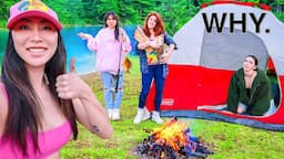 Girls Try Camping Overnight in the Woods...