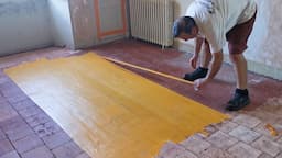 EP193 - Crazy or Inspired? Stripping the painted chateau floor with masking tape!!!