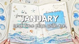 real time plan with me | january setup 2024 🌊❄