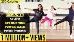 30mins POWER WALK - Fat Burning Cardio | Periods, Pregnancy, Beginners #dancewithdeepti