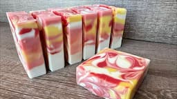 Cold Process Soap Making “Tropical Sunrise”