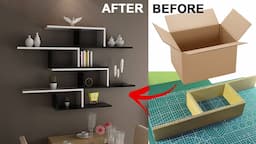 DIY wall shelf decor | Cardboard wall shelf decorating ideas