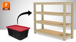 Modeling a shelving solution for storage totes in Fusion 360