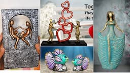 4 lovely home decor sculpture ideas, home decoration, art and craft, showpiece, clay craft, crafting