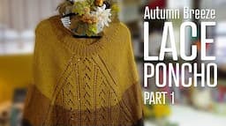 J's #Knitting  - The Autumn Breeze Lace Poncho. EP. 219 - 1.