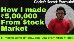 Stock market for beginners - My Investment Strategies revealed 🔥🔥