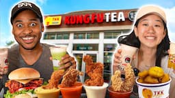 Trying KUNG FU TEA's Food Menu For The First Time