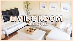 DIY LIVING ROOM MAKEOVER ON A BUDGET | living room decorating ideas 2022 + living room makeover