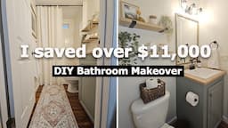 DIY Bathroom Makeover on a Budget / Small Bathroom Remodel Final Reveal