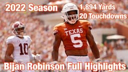 Bijan Robinson Full 2022-2023 College Football Highlights | Texas Runningback |