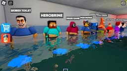 ALL NEW WATER MORPHS in BARRY'S PRISON RUN! HEROBRINE,SKIBIDI TOILET,SQUID GAME FULL (#Roblox) #obby