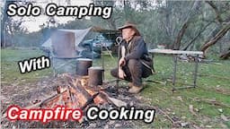 Solo Camp Cooking - [ Campfire Cooking In The Bush ]