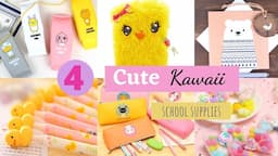 4 Cute Kawaii School Supplies /DIY Back To School DIY Crafts